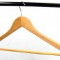 BEECH ALL WOOD COAT HANGERS TROUSER BAR ROUNDED TOP