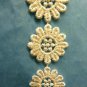 IVORY LACE FLORAL FLOWER TRIMMING EDGING BORDER FABRIC