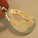 MOTHER  PEARL JEWEL STUDDED STERLING SILVER RAIN DROP