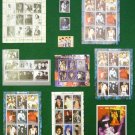 RARE COLLECTION BEATLES QUEEN JIMI HENDRIX MICHAEL JACKSON MUSIC STAMPS x 66