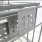 THREE NESTED SILVER AND GLASS COFFEE SIDE TABLES