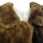 WOMENS DARK BROWN THICK GENUINE REAL FUR COAT JACKET 40"