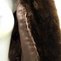 WOMENS DARK BROWN THICK GENUINE REAL FUR COAT JACKET 40"