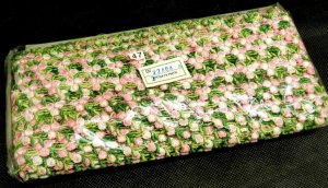GREEN & PINK FLORALTRIMMING EDGING BORDER FABRIC