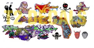 HO Scale Custom Graffiti Decals #25