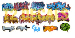 HO Scale Custom Graffiti Decals #26