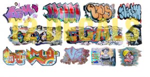 N Scale Custom Graffiti Decals #34