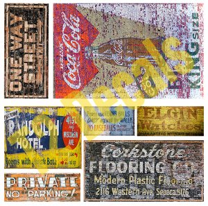 O Scale Ghost Sign Decals #1