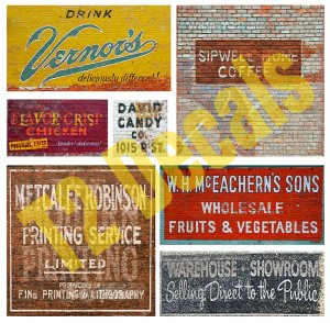 O Scale Ghost Sign Decals #10