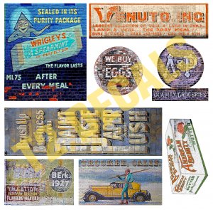 O Scale Ghost Sign Decals #11