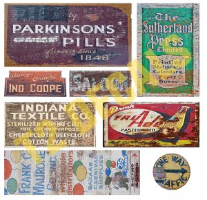 O Scale Ghost Sign Decals #12