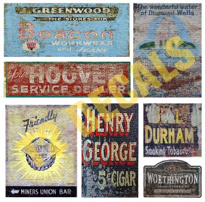 O Scale Ghost Sign Decals #13