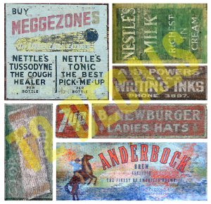 O Scale Ghost Sign Decals #23