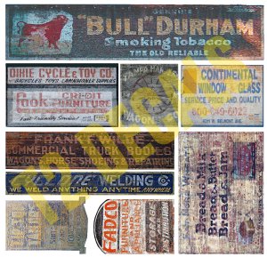 O Scale Ghost Sign Decals #36
