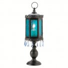 ITEM #13401 Exotic Azure Pedestal Candle Lantern NEW