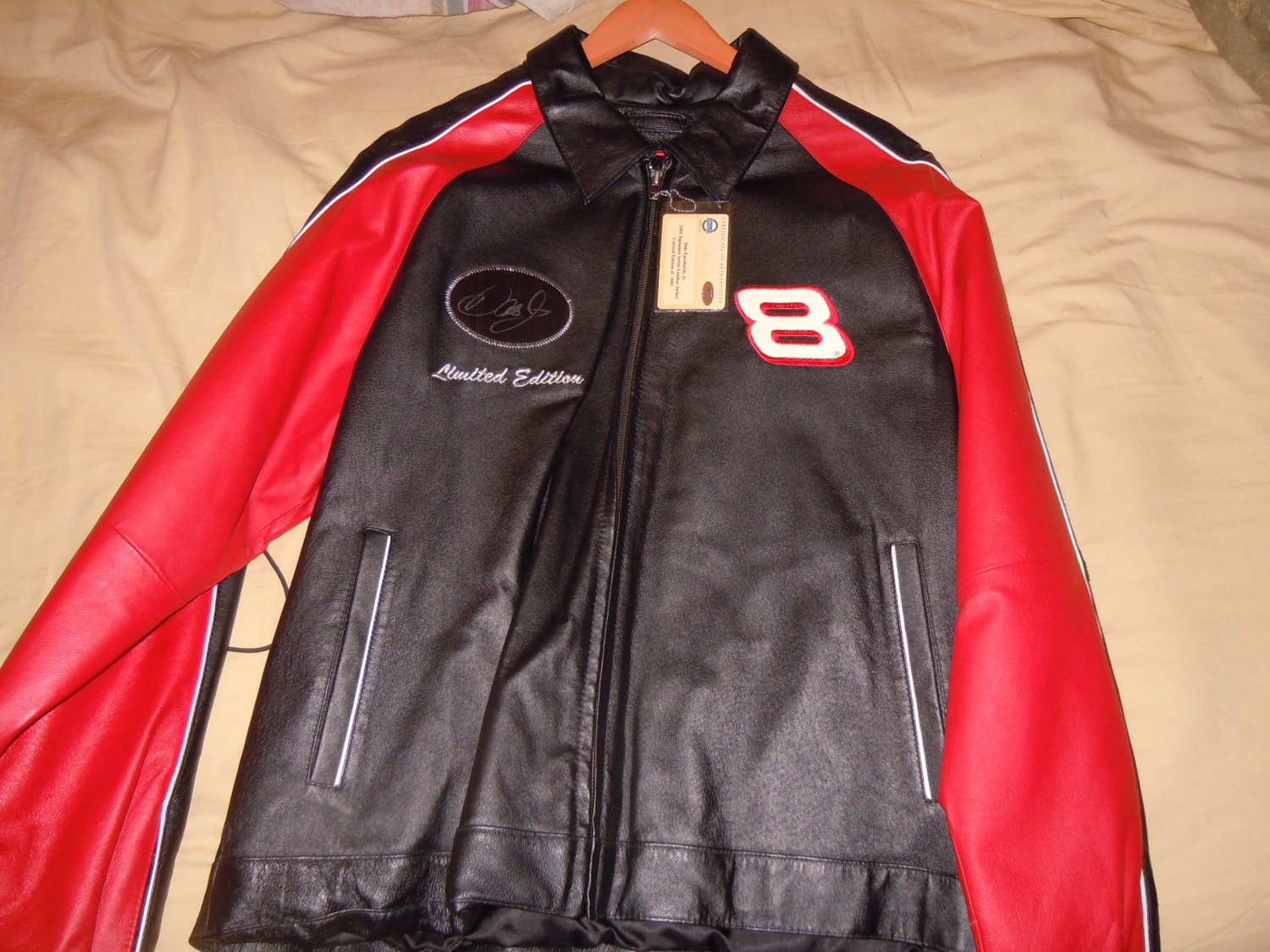 BRAND NEW NWT 2005 dale earnhardt JR SIGNATURE SERIES LEATHER JACKET LIMITED SIZE LARGE