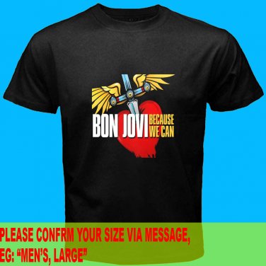 A01 Bon Jovi Because We Can Tour 2013 Tee T - Shirt SIZE S M L XL 2XL
