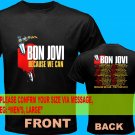 A01 Bon Jovi Because We Can Tour Date 2013 Tee T - Shirt SIZE S M L XL 2XL