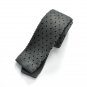 New High Quality Fashion Knitted Tie For Men Gray With Black Dots