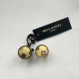 New Men Vintage Cuff Links Yellow Cloth Chrome Design