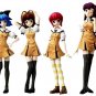 Rare BANDAI Gashapon Moe W Wish ANIME 4 Inches Figure Set of 4 Japanese School Girls