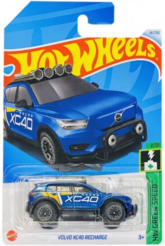 New Hot Wheels Volvo XC40 Recharge #14 HW Green Speed 2/10 Diecast Car Blue