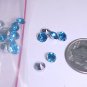 4mm Blue Acrylic Rhinestones  S132  50 Pcs  tnk-ent