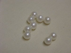 4mm White No Hole Pearls  36Pcs  S81  tnk-ent