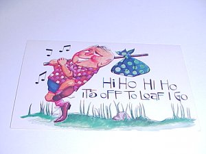 Vintage Humor Post Card postcard #PCG  tnk-ent