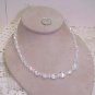 Vintage AB Crystals Single Strand Necklace  A642* tnk-ent