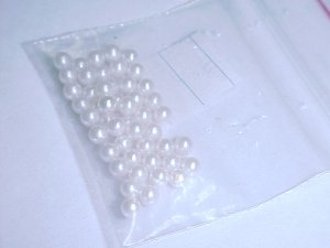4mm White No Hole Pearls  36Pcs A886  tnk-ent