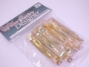 80mm Goldtone Barrettes  10Pcs  A858  tnk-ent