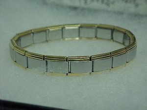 Gold/Silver Toned Expandable Metal Bracelet A463 tnk-ent