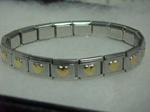 Gold/Silver Toned Expandable Metal Bracelet  A460 tnk-ent