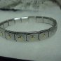 Silver/Gold Toned Stars Expandable Metal Bracelet  A462 tnk-ent