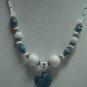 Turquoise & White Beaded Jewelry Set A542 tnk-ent