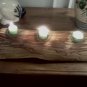 Hickory log 3 tea light candle holder