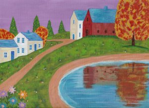 Country Houses by Lake