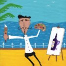 French Painter on Beach