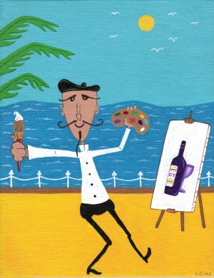 French Painter on Beach