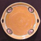 Peach Lustre Two Handled Plate, Germany