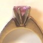 14K Gold Pink Ice Solitaire Ring C. 1960s 14kt