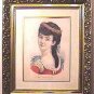 Currier & Ives Hand Colored Lithograph Framed
