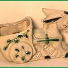 Hand Painted Donkey with Cart Planter Circa 1950
