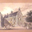 Framed Engraving Ca. 1850 Meeting House