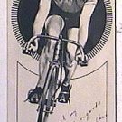 Cecil Walker Period Autograph on Pen & Ink Drawing Cycling