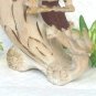 Match Holder Bisque Boy on Flower Chariot Figurine Planter
