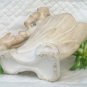 Match Holder Bisque Boy on Flower Chariot Figurine Planter