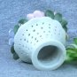 Bisque Porcelain Flower Basket Vintage Cottage Look