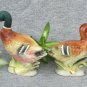 Bisque Porcelain Mallards Salt & Pepper Shakers Vintage Ducks S&P